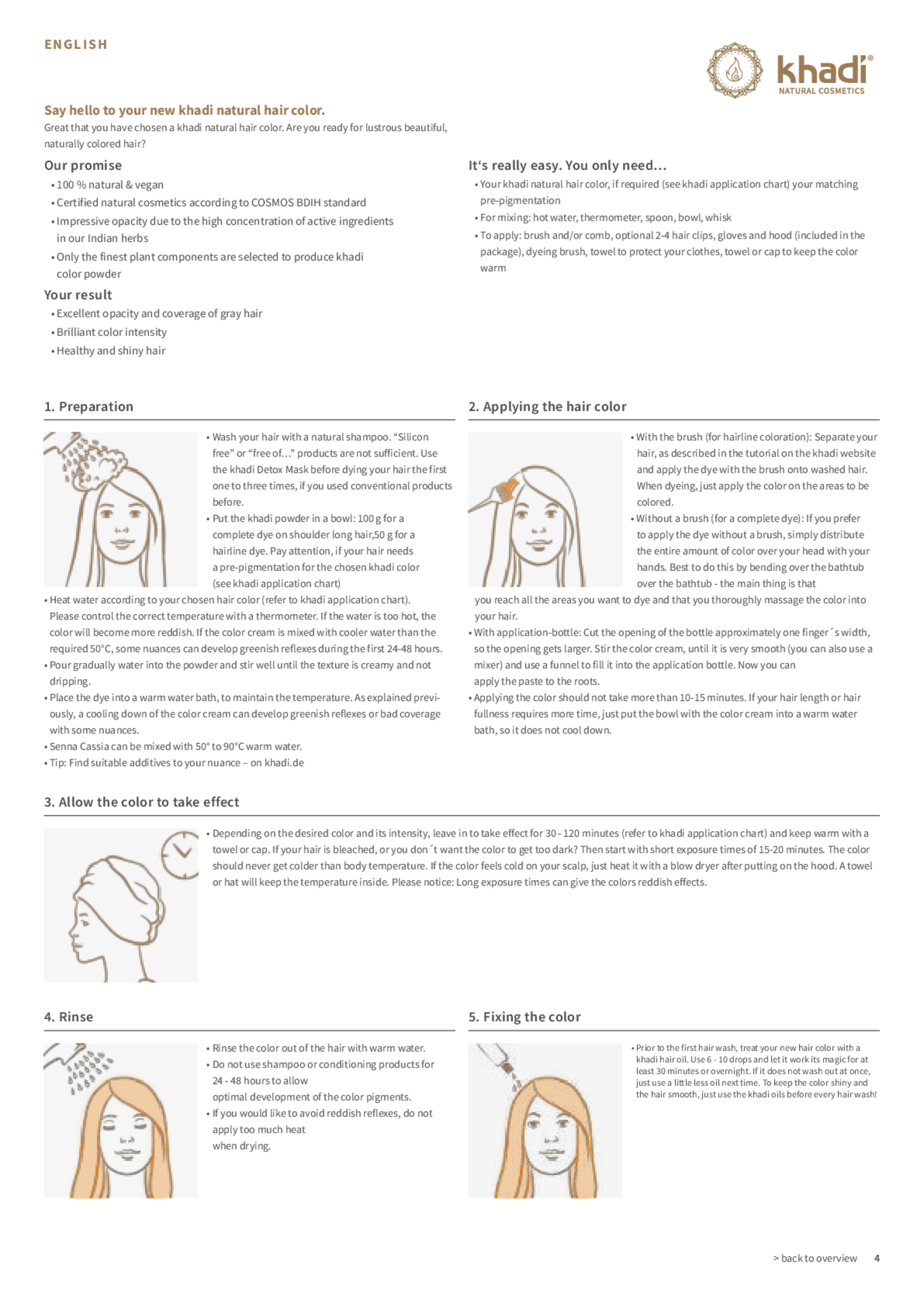Haarverf Pure Henna afbeelding van document #4, gebruiksaanwijzing